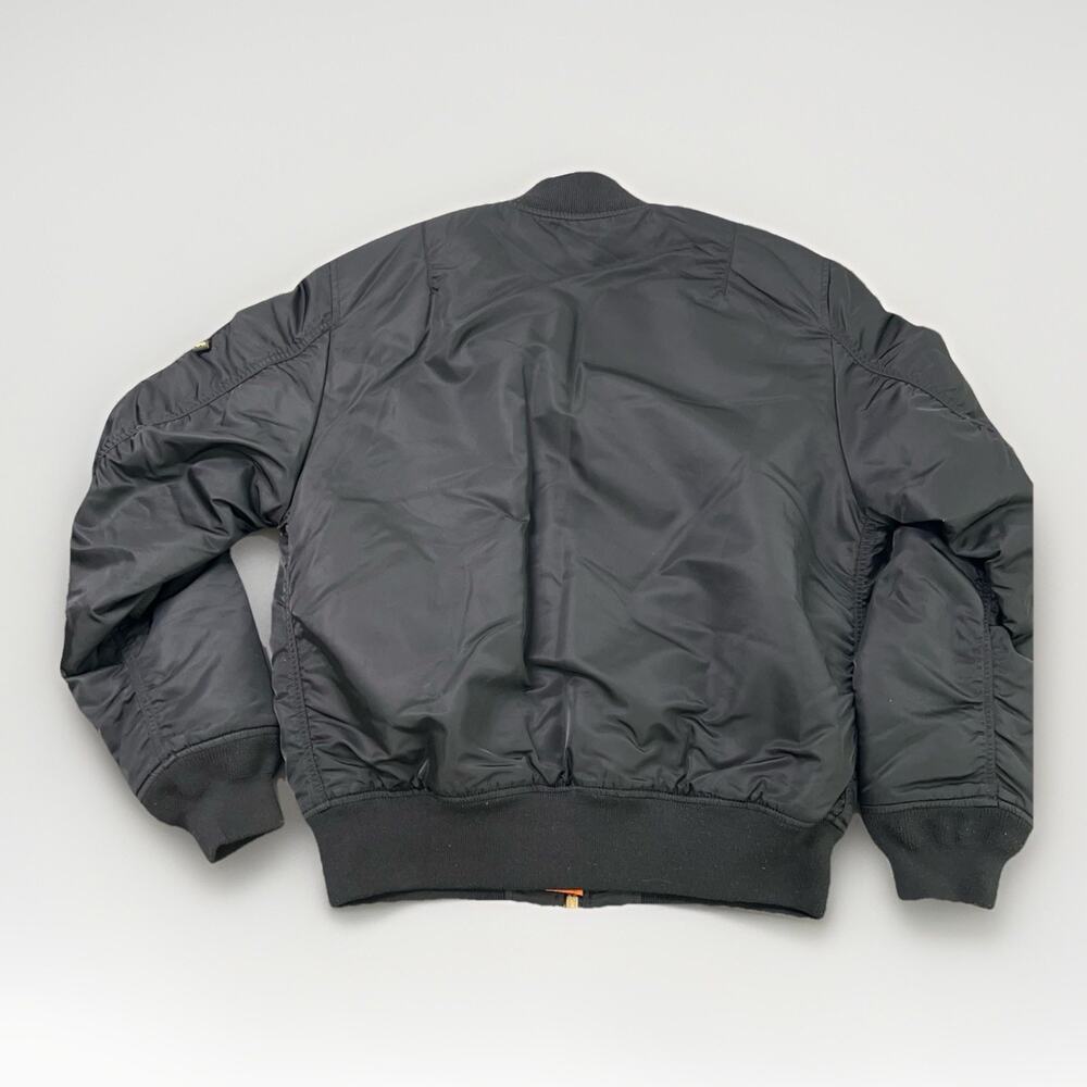 Alpha industries ma-1 Bomber Jacket Black XL Reversible Orange - Picture 2 of 15